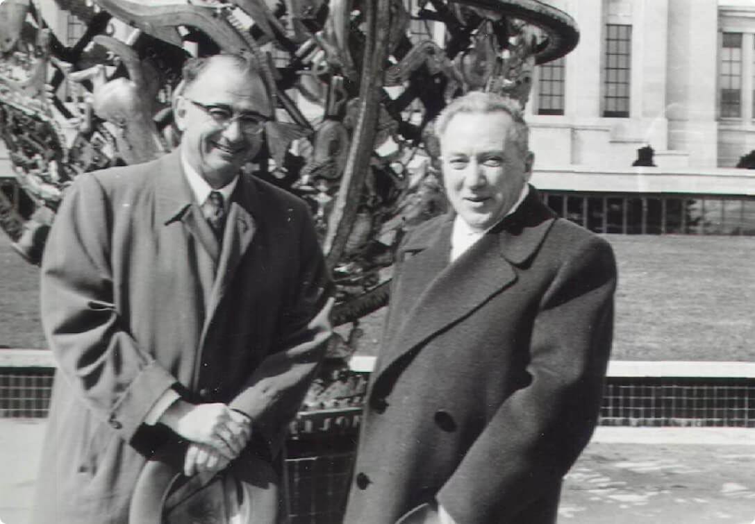 Авторы программы ВСП Г.Векслер и В.А.Бугаев в Женеве.